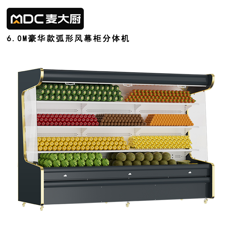 快三导师带计划赚钱商用6.0M豪华款风冷弧形风幕柜分体机