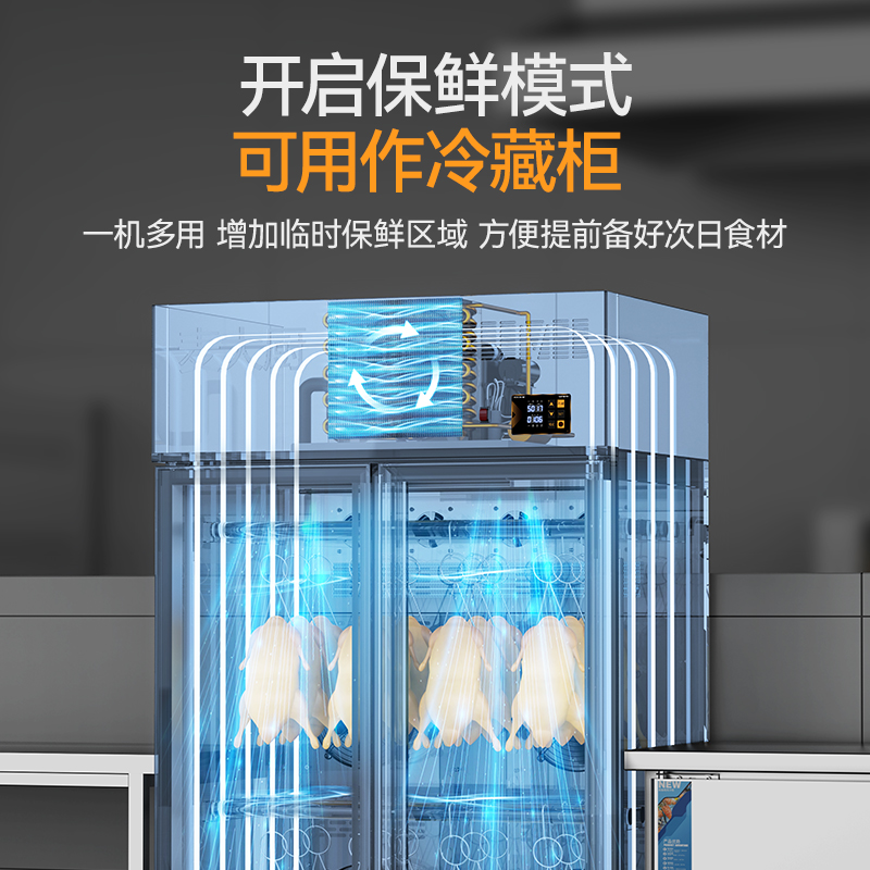 快三导师带计划赚钱商用晾胚柜节能至尊款1680W双门烤鸭风干柜