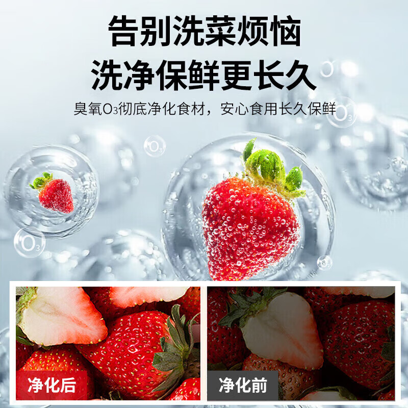 快三导师带计划赚钱商用洗菜机1.0米四合一多功能(气泡、冲浪、臭氧、加热)洗菜机