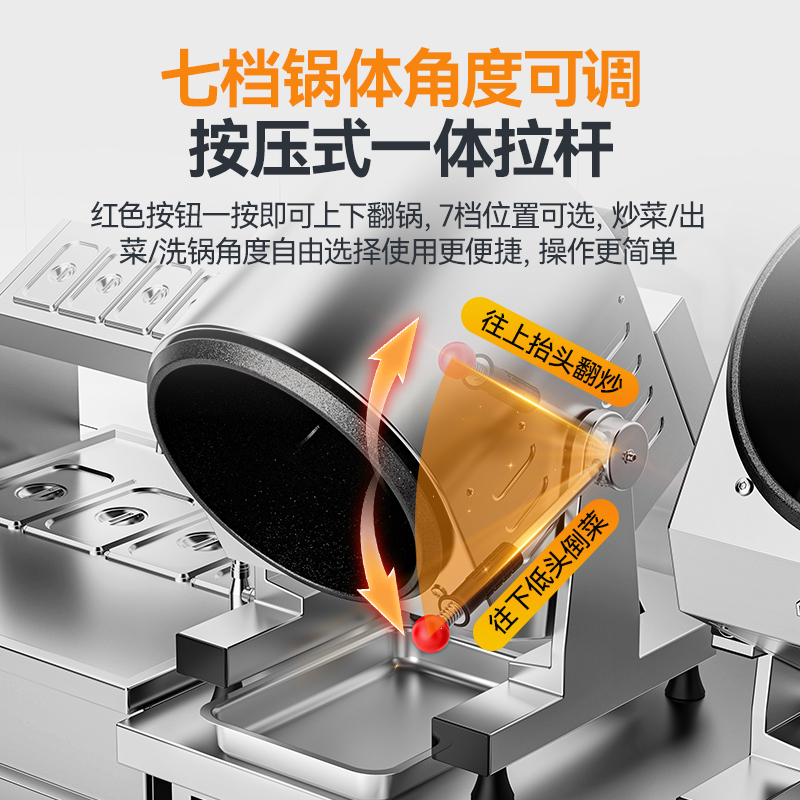 快三导师带计划赚钱标准款300立式双头炒菜机500单头电磁小炒炉