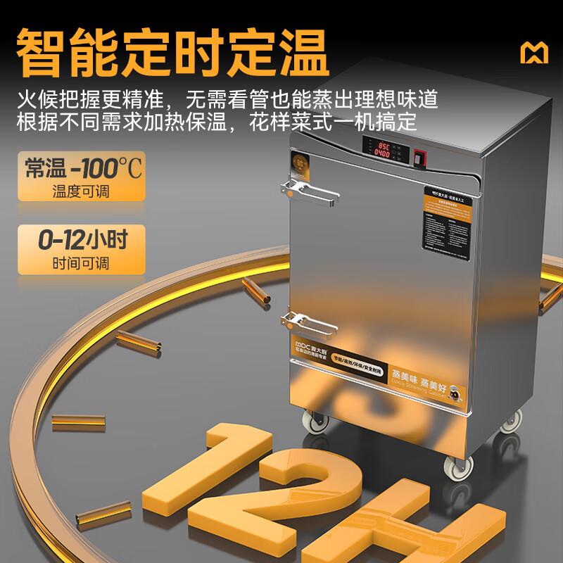 快三导师带计划赚钱金麦款380V电热智能型6盘单门单控蒸柜